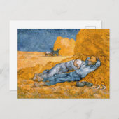 Noon, rest van het werk van Vincent Van Gogh Briefkaart (Voorkant / Achterkant)