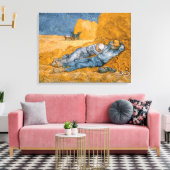 Noon - Rest van het werk van Vincent Van Gogh Canvas Afdruk (Insitu (Woonkamer))
