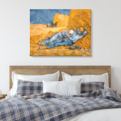 Noon - Rest van het werk van Vincent Van Gogh Canvas Afdruk (Insitu (Slaapkamer))