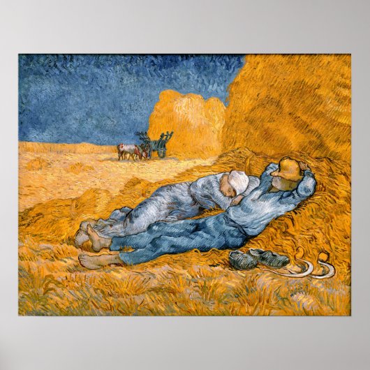 Noon, rest van het werk van Vincent Van Gogh Poster (Voorkant)