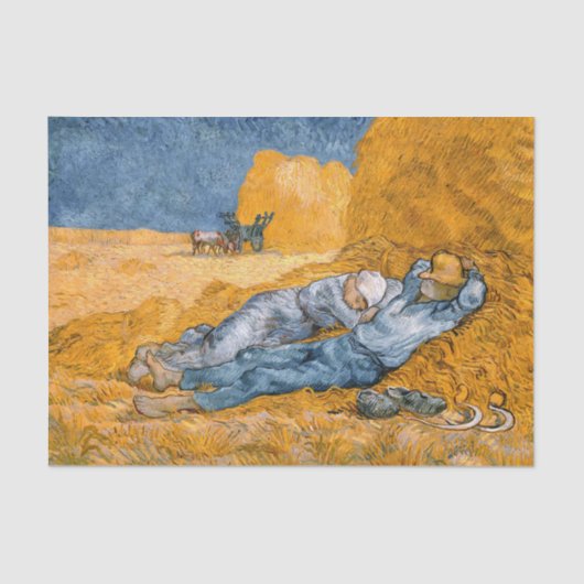 Noon, rest van het werk van Vincent Van Gogh Tissuepapier (Voorkant)