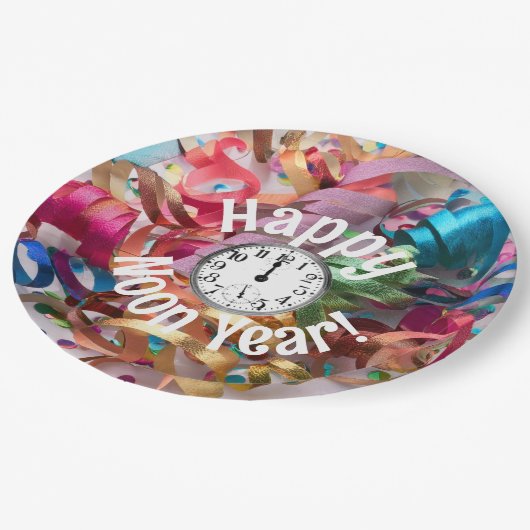 Noon Year's Eve Family Party Sticker Papieren Bordje (Gekanteld)