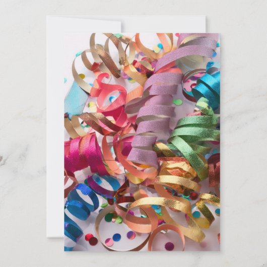 Noon Year's Eve Kleurrijke Familiefeest Kaart (Achterkant)