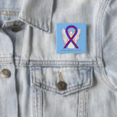 Noonan Syndrome Awareness Ribbon Angel Button (In situ)