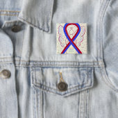 Noonan Syndrome Awareness Ribbon Angel Pins Vierkante Button 5,1 Cm (In situ)