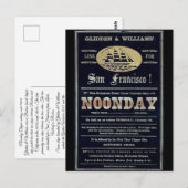 Noonday Clipper zeilschip 1900 Briefkaart (Voorkant / Achterkant)