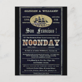 Noonday Clipper zeilschip 1900 Briefkaart