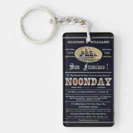 Noonday Clipper zeilschip 1900 Sleutelhanger