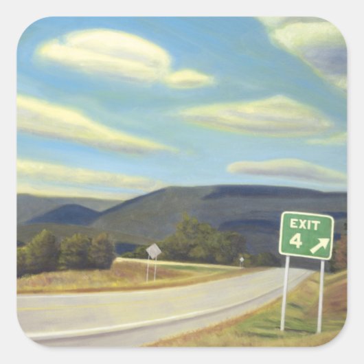 Noonlight in Vermont Vierkante Sticker (Voorkant)