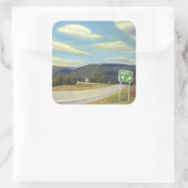 Noonlight in Vermont Vierkante Sticker (Tas)