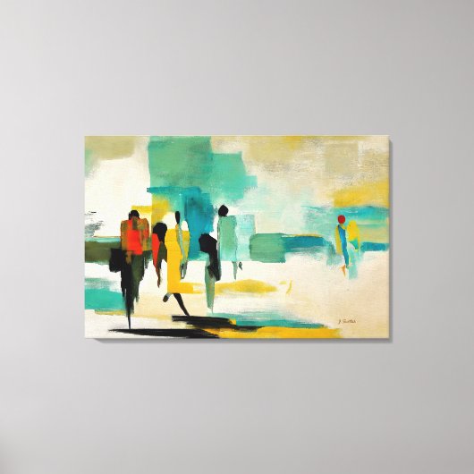 Noontide Vibrance – Abstract Figures Canvas Afdruk (Voorkant)