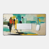 Noontide Vibrance – Abstracte Figuren Bureaumat (Keyboard & Muis)