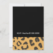 Noopard Fur Pattern Birthday Invitation Kaart (Achterkant)