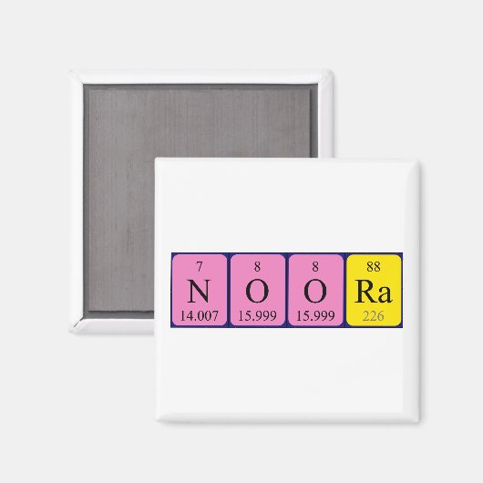 Noora periodiek table name magnet (Voorkant / Achterkant)