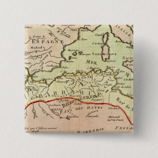 Noord-Afrika 2 Vierkante Button 5,1 Cm (Voorkant)