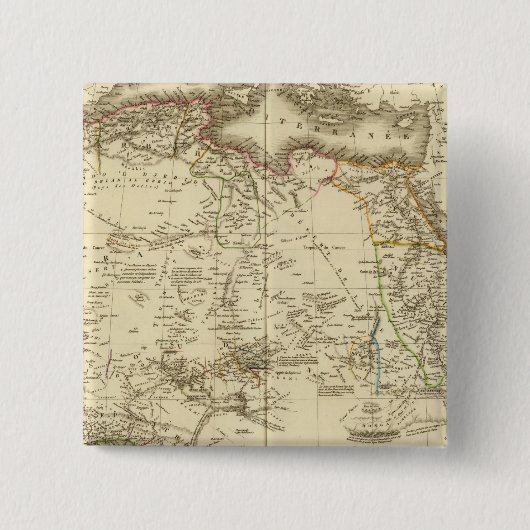 Noord-Afrika 3 Vierkante Button 5,1 Cm (Voorkant)