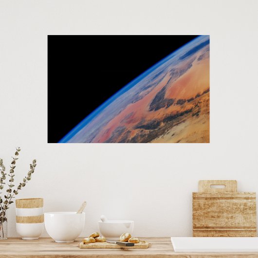 Noord-Afrika en de grote Libische woestijn. Poster (Keuken)