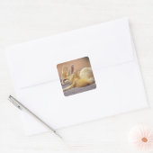 Noord-Afrika. Fennek Fennecus zerda) Vierkante Sticker (Envelop)