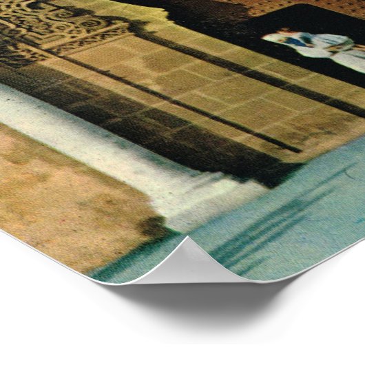 Noord-Afrika, Meknes, moskee, Tanger Poster (Hoek)