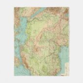 Noord-Afrika met scheepvaartroutes Fleece Deken (Voorkant)