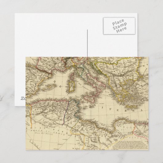 Noord-Afrika, Middellandse-Zeegebied Briefkaart (Voorkant / Achterkant)