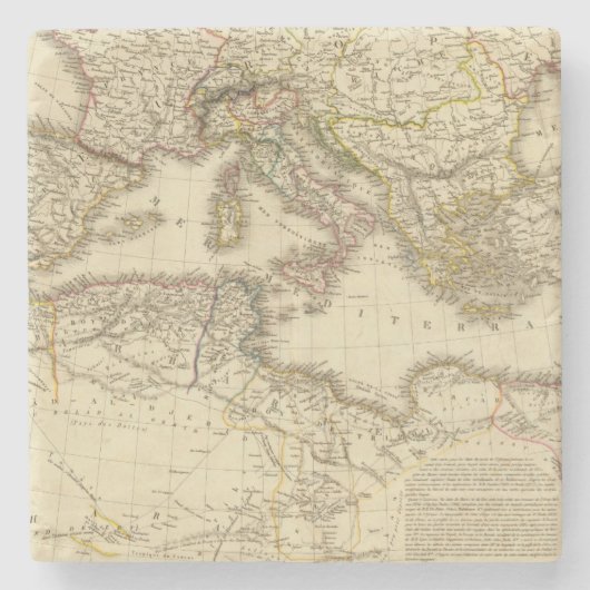 Noord-Afrika, Middellandse-Zeegebied Stenen Onderzetter (Voorkant)