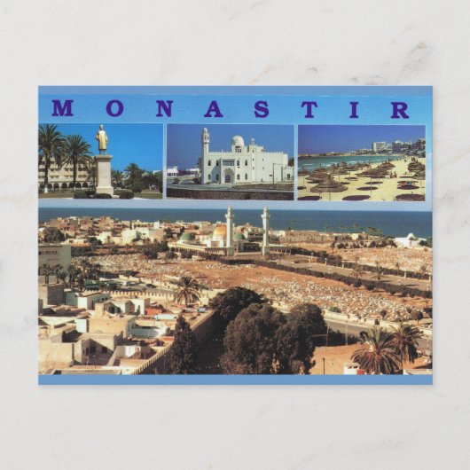 Noord-Afrika, Monastir, Tunesië, Multiview Briefkaart (Voorkant)