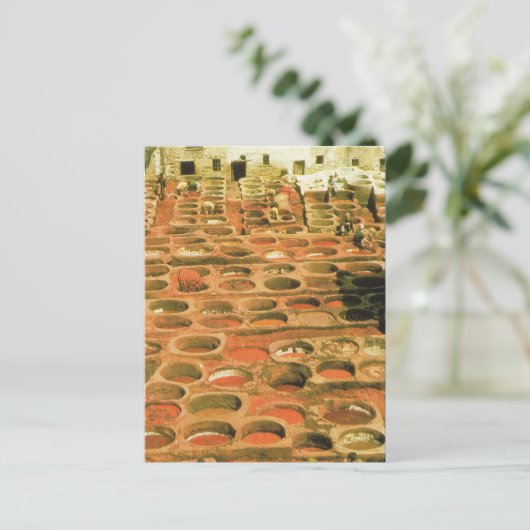 Noord-Afrika, Tannery, Marrakesj, Marokko Briefkaart (Staand voorkant)