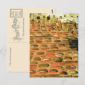 Noord-Afrika, Tannery, Marrakesj, Marokko Briefkaart (Voorkant / Achterkant)