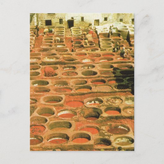 Noord-Afrika, Tannery, Marrakesj, Marokko Briefkaart (Voorkant)