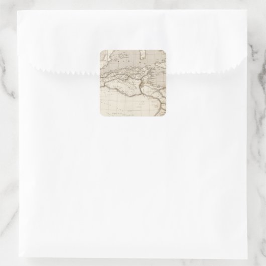 Noord-Afrika Vierkante Sticker (Tas)