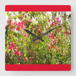 Noord-Afrikaanse bloemen originele print Vierkante Klok