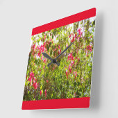 Noord-Afrikaanse bloemen originele print Vierkante Klok (Hoek)