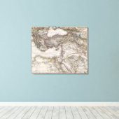 Noord-Afrikaanse kaart Canvas Afdruk (Insitu (Houten vloer))