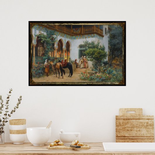 Noord-Afrikaanse scène Poster (Keuken)