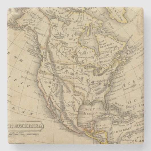 Noord-Amerika 10 2 Stenen Onderzetter (Voorkant)