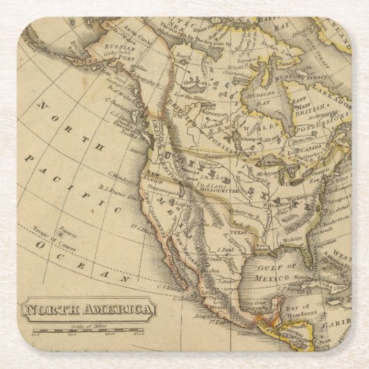 Noord-Amerika 10 Kartonnen Onderzetters (Voorkant)