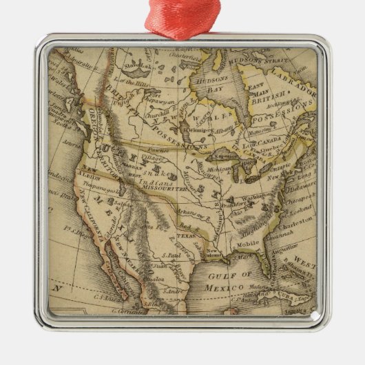Noord-Amerika 10 Metalen Ornament (Voorkant)