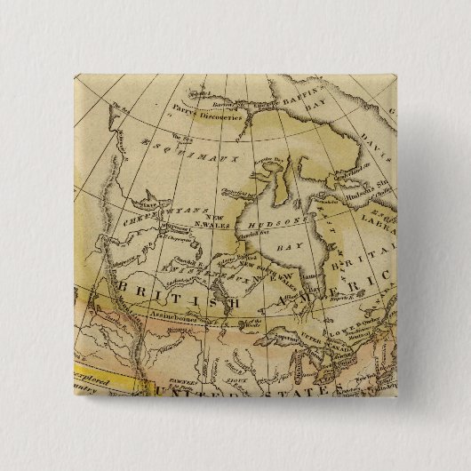 Noord-Amerika 10 Vierkante Button 5,1 Cm (Voorkant)
