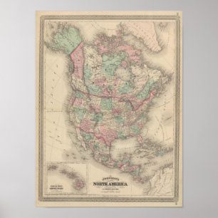 Noord-Amerika 11 Poster