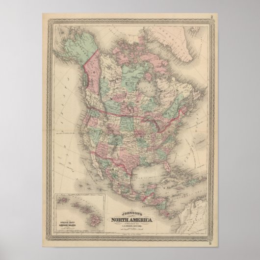 Noord-Amerika 11 Poster (Voorkant)