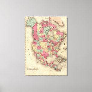 Noord-Amerika 12 Canvas Afdruk