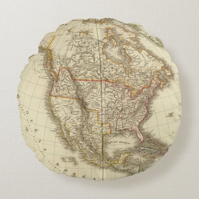 Noord-Amerika 13 Rond Kussen (Voorkant)