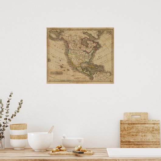 Noord-Amerika 14 Poster (Keuken)