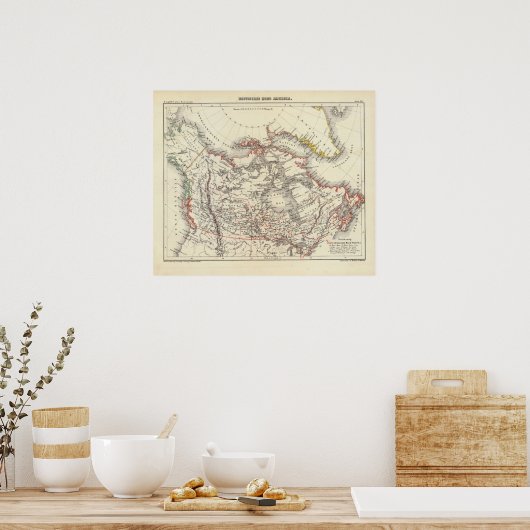 Noord-Amerika 15 Poster (Keuken)