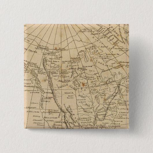 Noord-Amerika 15 Vierkante Button 5,1 Cm (Voorkant)