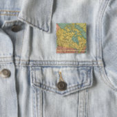 Noord-Amerika 16 Vierkante Button 5,1 Cm (In situ)