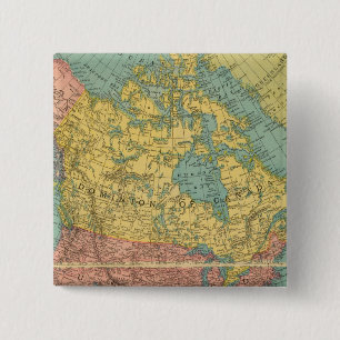 Noord-Amerika 16 Vierkante Button 5,1 Cm