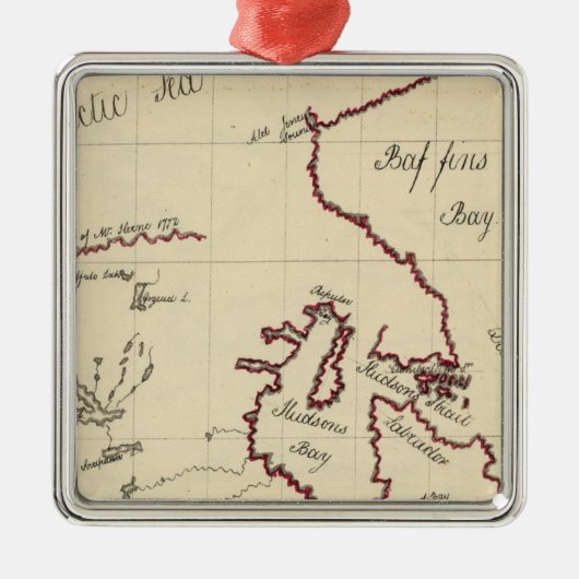 Noord-Amerika 17 Metalen Ornament (Voorkant)