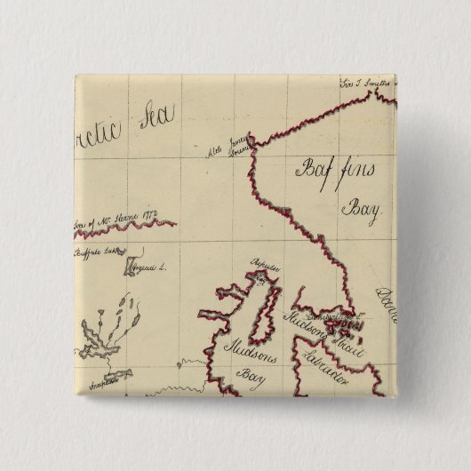 Noord-Amerika 17 Vierkante Button 5,1 Cm (Voorkant)